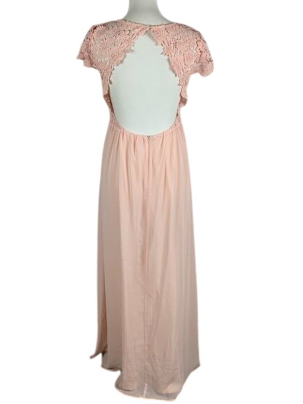 Lulus The Greatest Blush Pink Lace Maxi Dress womens Size Med - Picture 4 of 7